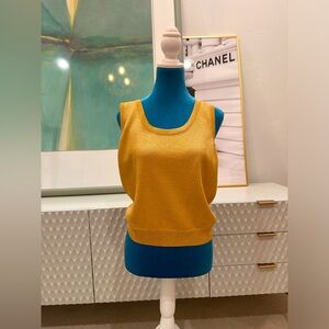 Authentic Vintage St John Knit Basic Gold Tank - Quiet Luxury